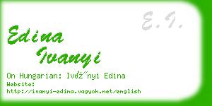 edina ivanyi business card